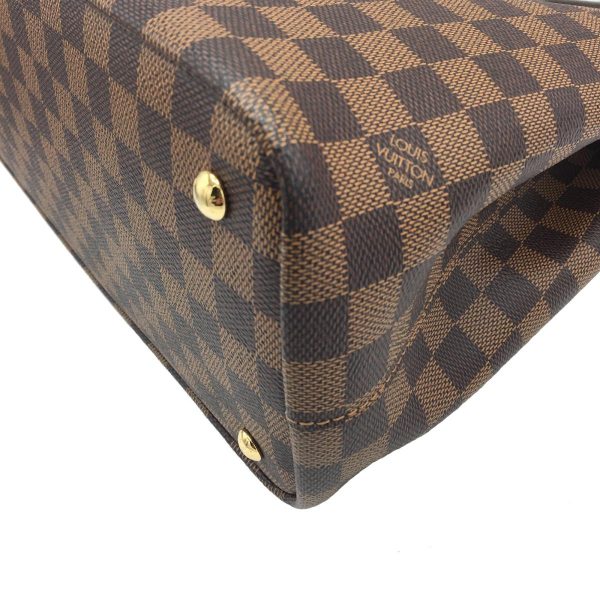 2175700032502 04 Louis Vuitton Kensington Tote Bag Damier Brown Gold Hardware