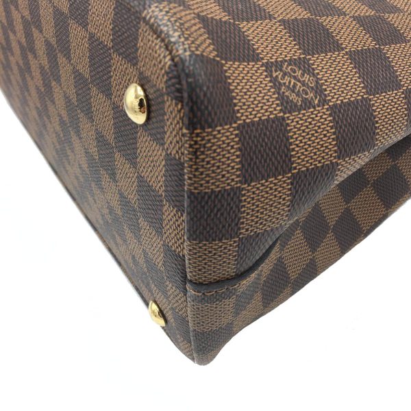 2175700032502 06 Louis Vuitton Kensington Tote Bag Damier Brown Gold Hardware