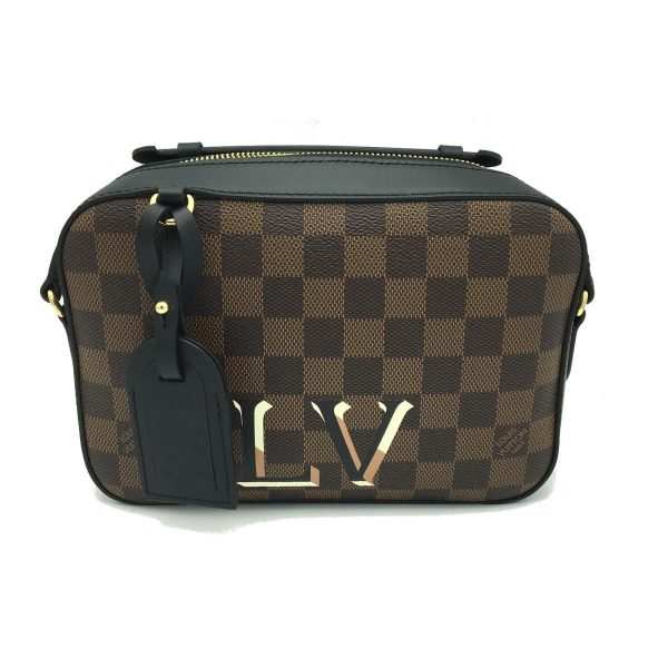 2175900077945 00 Louis Vuitton Santa Monica Damier Gold hardware Shoulder Bag Brown