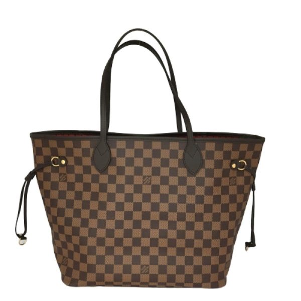 2175900081942 02 LOUIS VUITTON Neverfull MM Tote Bag Brown Damier