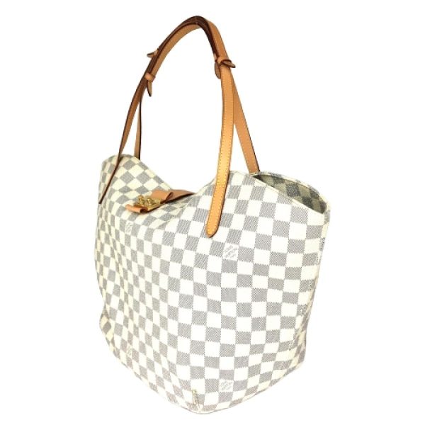 2175900084400 01 Louis Vuitton Salina PM Shoulder Bag Damier Azur Tote Bag White