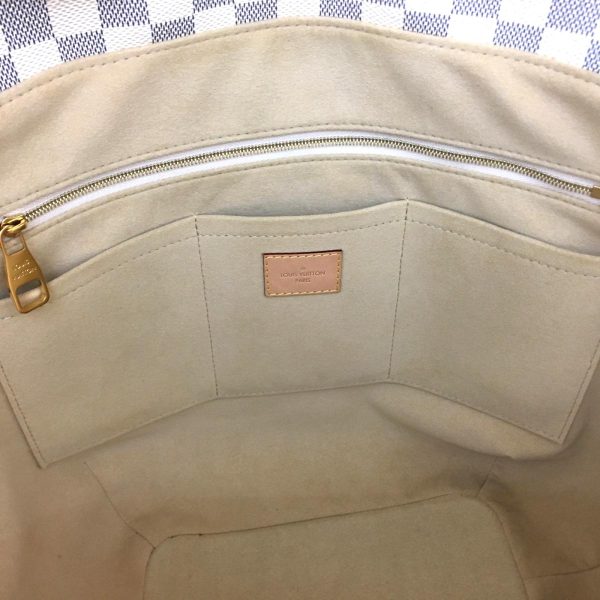 2175900084400 07 Louis Vuitton Salina PM Shoulder Bag Damier Azur Tote Bag White