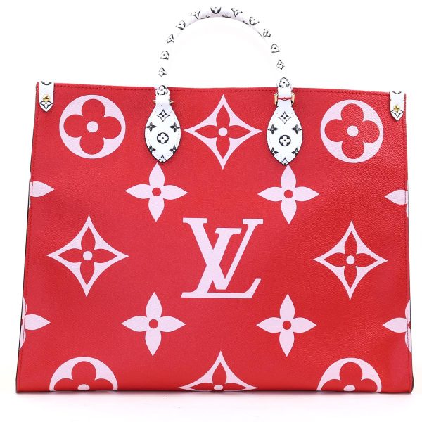 2175900085537 00 Louis Vuitton On the Go GM Monogram Giant Tote Shoulder Bag Red