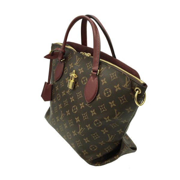 2175900100179 03 LOUIS VUITTON Flower Zip Tote MM Handbag Brown Gold Hardware Monogram