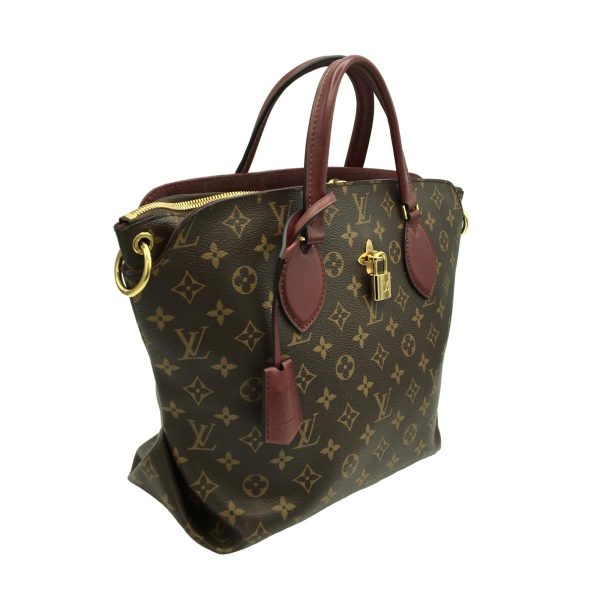 2175900100179 04 LOUIS VUITTON Flower Zip Tote MM Handbag Brown Gold Hardware Monogram