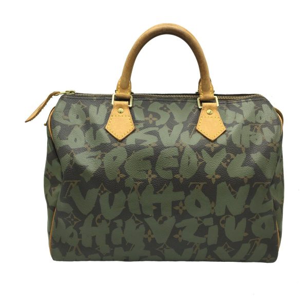 2176100071993 00 Louis Vuitton Speedy 30 Handbag Monogram Graffiti Tote Bag Green