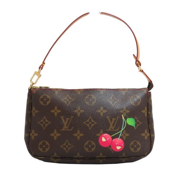 2176100072747 00 Louis Vuitton Accessory pouch Monogram Cherry Shoulder Bag Brown