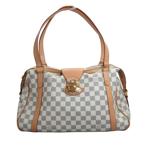 2176100081893 00 Louis Vuitton Stresa Damier Azur Shoulder Bag White