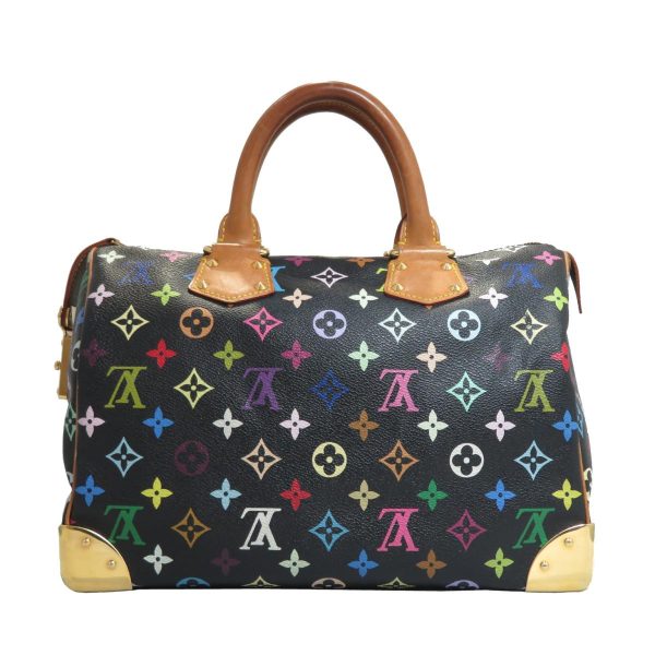 2176100090802 01 Louis Vuitton Speedy 30 Boston Monogram Multicolor Handbag Black