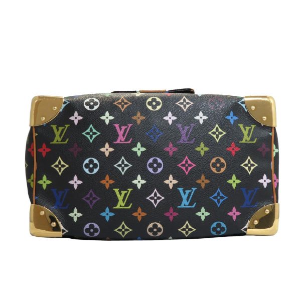 2176100090802 03 Louis Vuitton Speedy 30 Boston Monogram Multicolor Handbag Black