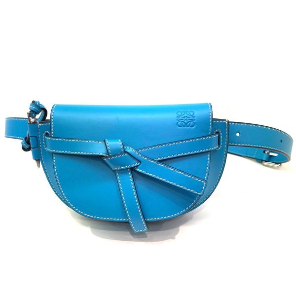 2176100101676 00 Loewe Gate Bum Bag Waist Bag Leather Waist Pouch Sky Blue