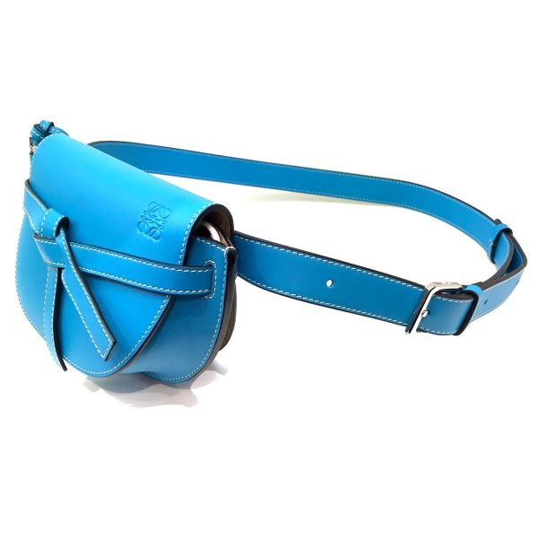 2176100101676 02 Loewe Gate Bum Bag Waist Bag Leather Waist Pouch Sky Blue