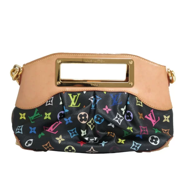 2176200000862 00 Louis Vuitton Judy PM Multicolor Leather Shoulder Bag Black