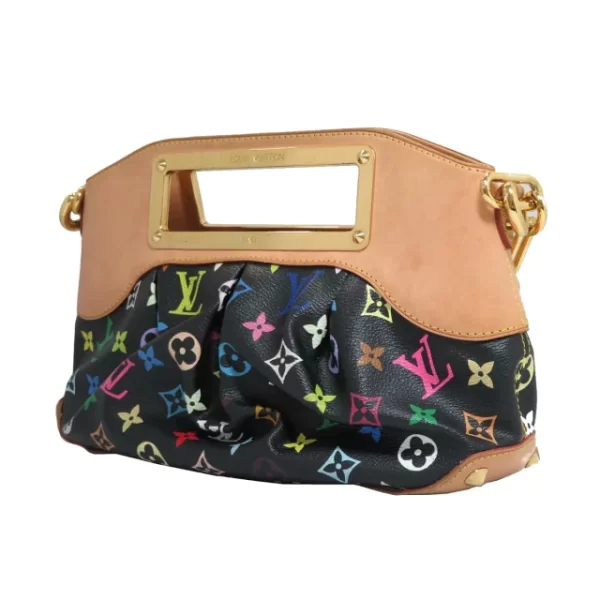 2176200000862 02 Louis Vuitton Judy PM Multicolor Leather Shoulder Bag Black