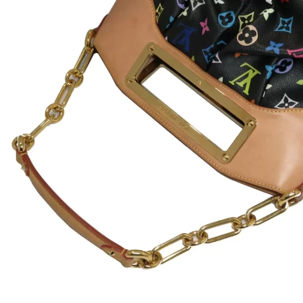 2176200000862 10 Louis Vuitton Judy PM Multicolor Leather Shoulder Bag Black