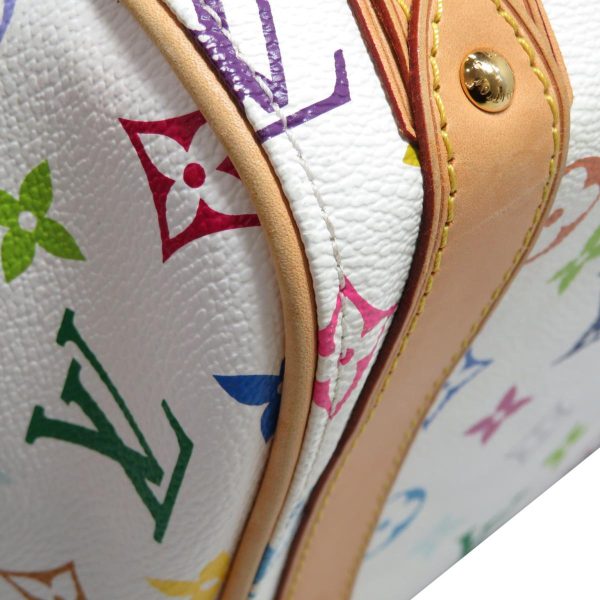 2176200001258 04 Louis Vuitton Priscilla Handbag Monogram Multicolor White