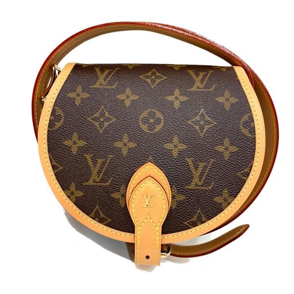 2176500055234 00 Louis Vuitton Tambourine Tan Blanc Monogram Shoulder Bag Brown