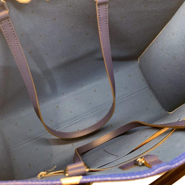 2176500055623 03 Louis Vuitton On the Go GM Monogram Giant Tote Bag Shoulder Bag Blue