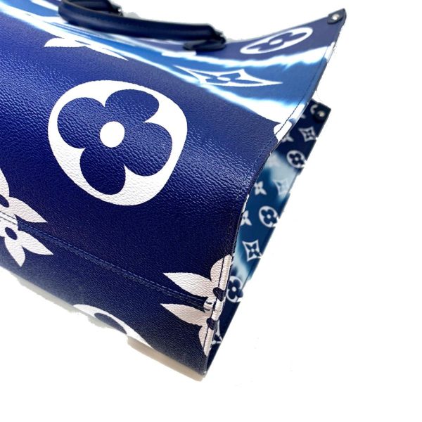 2176500055623 07 Louis Vuitton On the Go GM Monogram Giant Tote Bag Shoulder Bag Blue