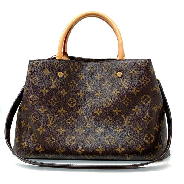 2176500056361 01 Louis Vuitton Montaigne MM 2WAY Handbag Monogram Shoulder Bag Brown