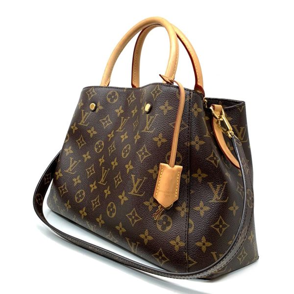 2176500056361 02 Louis Vuitton Montaigne MM 2WAY Handbag Monogram Shoulder Bag Brown