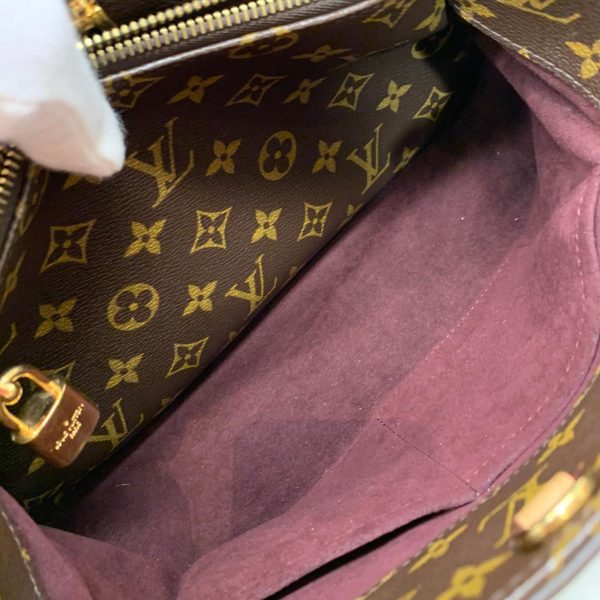 2176500056361 04 Louis Vuitton Montaigne MM 2WAY Handbag Monogram Shoulder Bag Brown