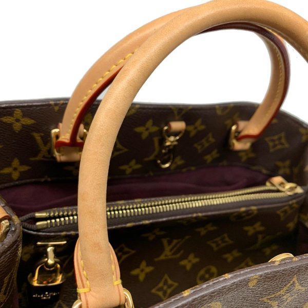 2176500056361 15 Louis Vuitton Montaigne MM 2WAY Handbag Monogram Shoulder Bag Brown