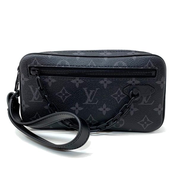 2176500060870 00 Louis Vuitton Pochette Volga Second Bag Monogram Eclipse Pouch Clutch Black