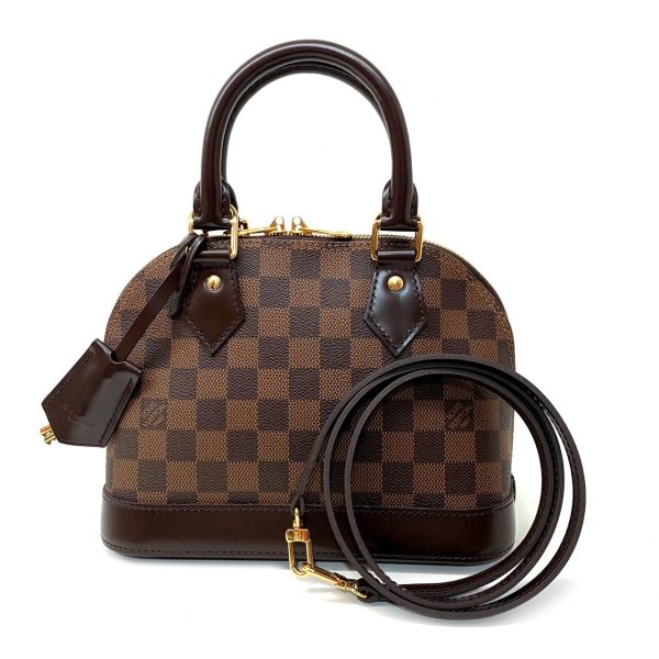 2176500061730 00 Louis Vuitton Alma BB 2way Handbag Damier Shoulder Bag Brown