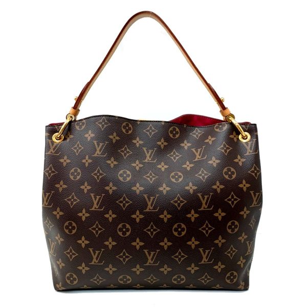 2176500062430 01 Louis Vuitton Graceful MM Shoulder Bag Monogram Handbag Brown