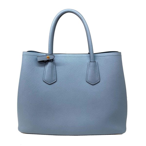 2176500063987 01 Prada Double Medium Bag 2WAY Tote Bag Saffiano Shoulder Bag Light Blue