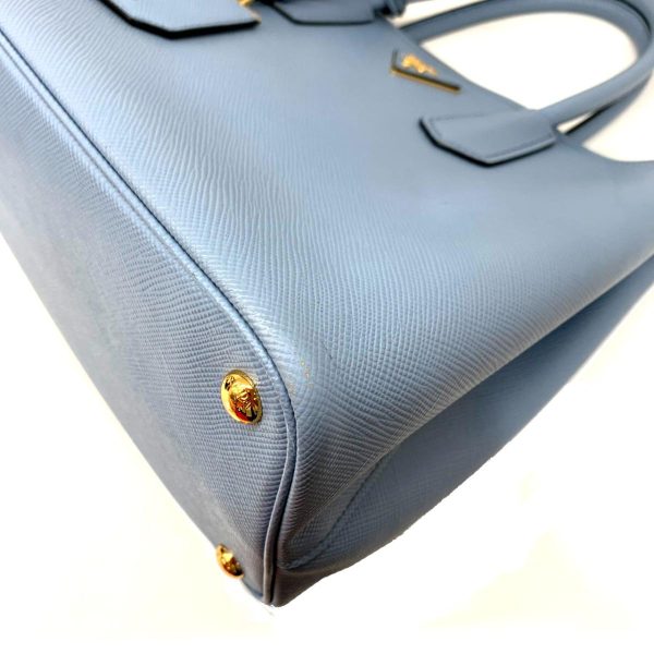 2176500063987 10 Prada Double Medium Bag 2WAY Tote Bag Saffiano Shoulder Bag Light Blue