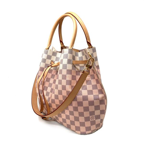 2176500065370 02 LOUIS VUITTON Girolatta Shoulder Bag White x Pink Gold Hardware Damier Azur