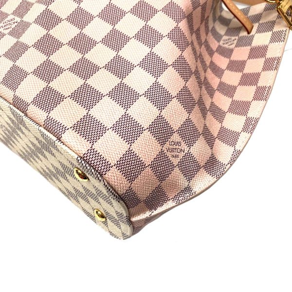 2176500065370 10 LOUIS VUITTON Girolatta Shoulder Bag White x Pink Gold Hardware Damier Azur