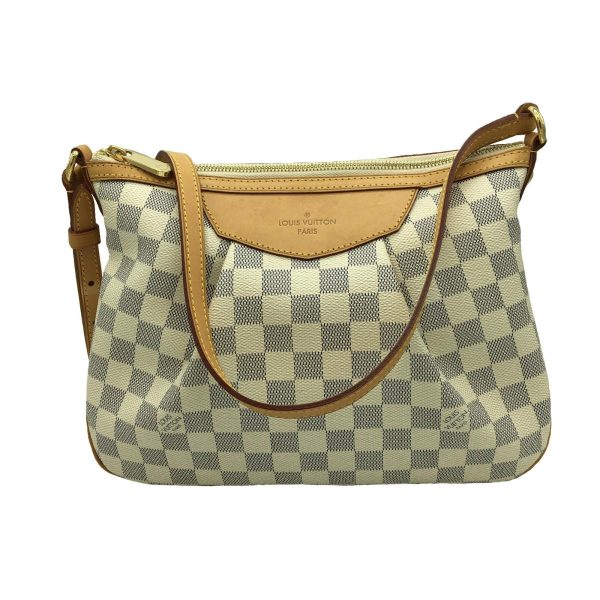 2176500071890 00 Louis Vuitton Siracusa PM Damier Azur Shoulder Bag White