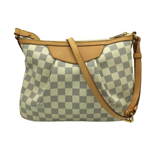 2176500071890 01 Louis Vuitton Siracusa PM Damier Azur Shoulder Bag White