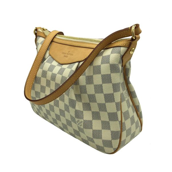 2176500071890 02 Louis Vuitton Siracusa PM Damier Azur Shoulder Bag White