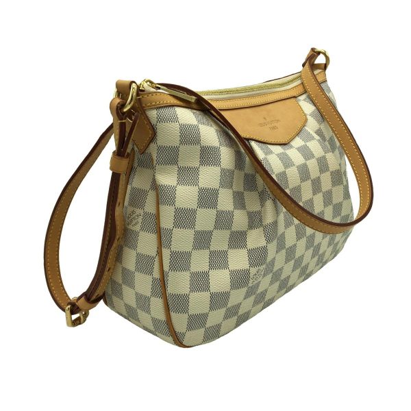 2176500071890 03 Louis Vuitton Siracusa PM Damier Azur Shoulder Bag White