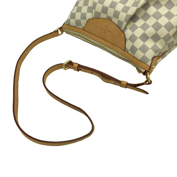 2176500071890 09 Louis Vuitton Siracusa PM Damier Azur Shoulder Bag White