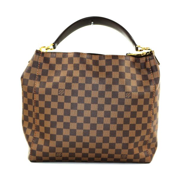 2176500074716 01 Louis Vuitton Portobello PM Damier Shoulder Bag Brown