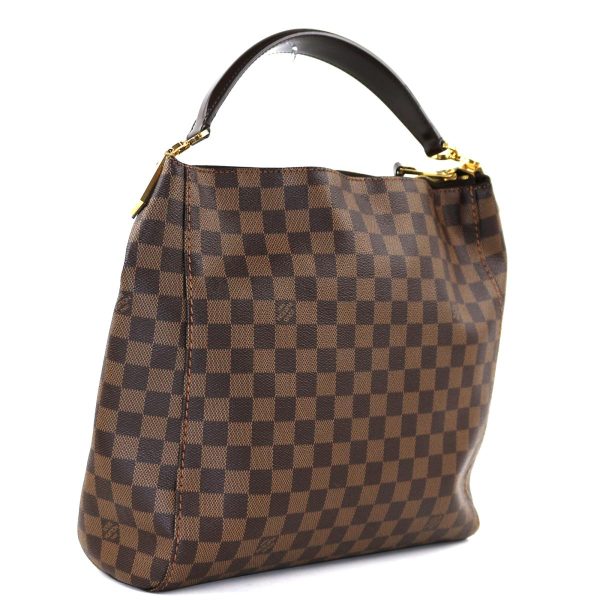 2176500074716 03 Louis Vuitton Portobello PM Damier Shoulder Bag Brown