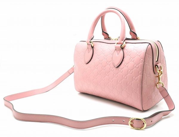 21881509 1 GUCCI Guccissima Crossbody Sima leather pink