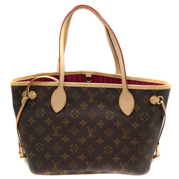 2195 2 Louis Vuitton Neverfull PM Tote Bag Monogram Canvas Pivoine Brown Pink LV