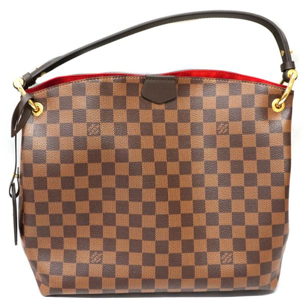 22 1860 1 Louis Vuitton Graceful PM Shoulder Bag Damier Ebene Canvas Brown Bag