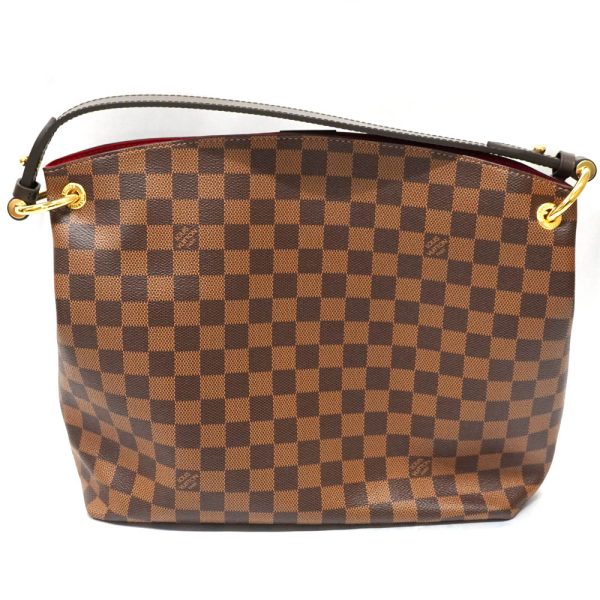 22 1860 2 Louis Vuitton Graceful PM Shoulder Bag Damier Ebene Canvas Brown Bag