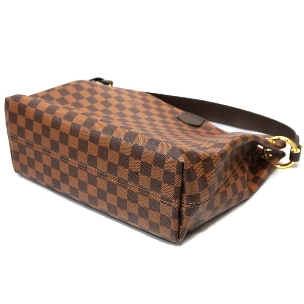 22 1860 6 Louis Vuitton Graceful PM Shoulder Bag Damier Ebene Canvas Brown Bag