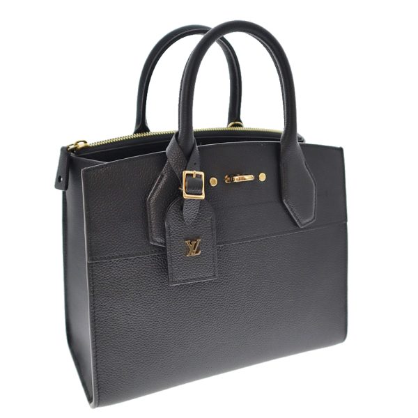 22 2011 1 Louis Vuitton City Steamer Grained calf leather Shoulder bag Black