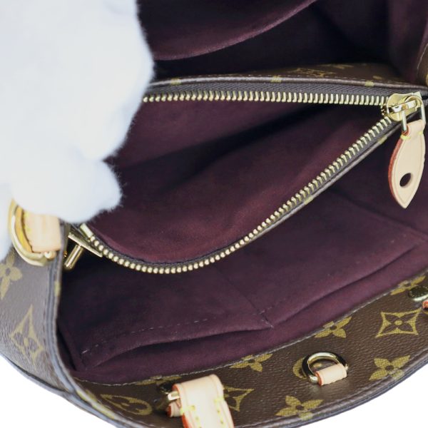 22 2236 11 Louis Vuitton Montaigne BB Monogram Canvas Shoulder Bag BrownPurple