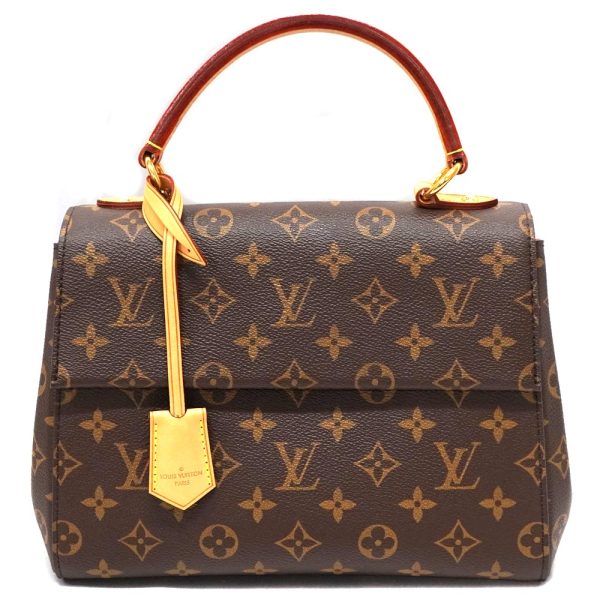 22 2852 1 Louis Vuitton Womens Cluny BB 2 Way Handbag Shoulder Bag Monogram Canvas Brown Pink