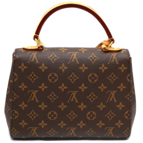 22 2852 2 Louis Vuitton Womens Cluny BB 2 Way Handbag Shoulder Bag Monogram Canvas Brown Pink